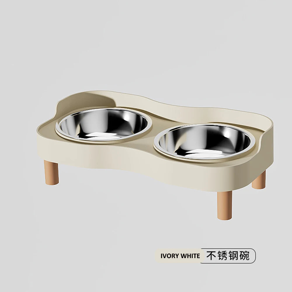 Elevated Double Pet Feeder Bowl – Stainless Steel Food & Water Station for Dogs & Cats