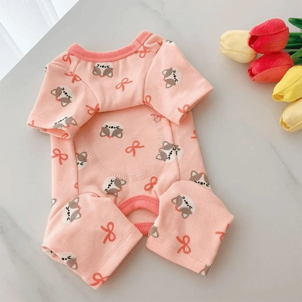 Cartoon Print Four-Legged Dog Pajamas