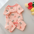 Cartoon Print Four-Legged Dog Pajamas