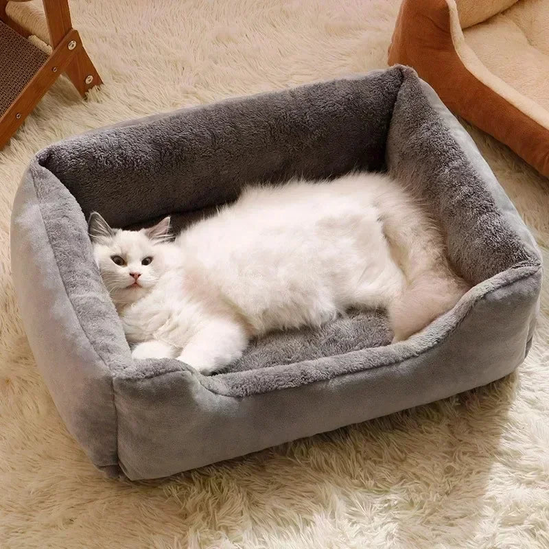 Plush Pet Bed Cushion for Cats & Small Dogs – Warm & Breathable, 3 Sizes
