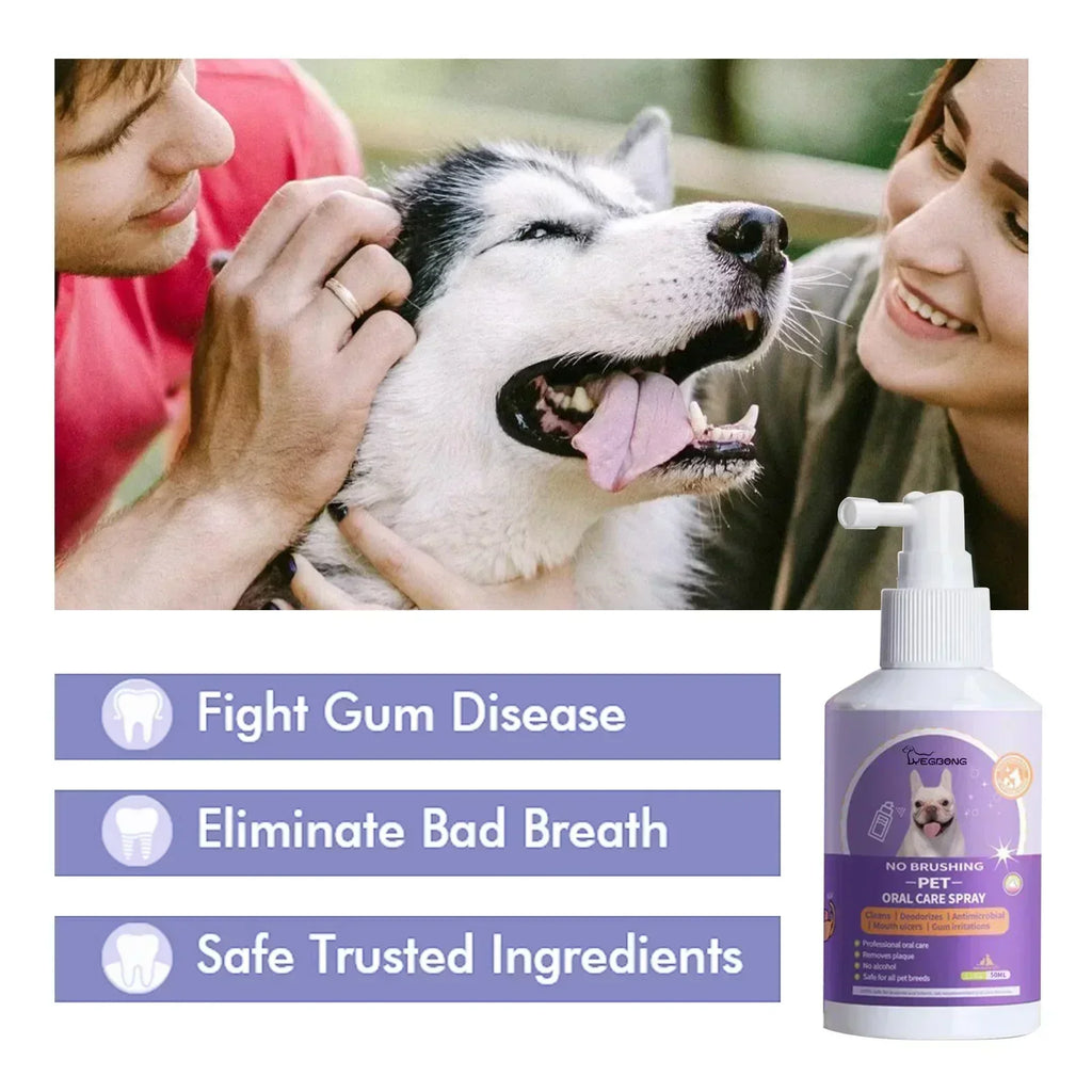 Pet Oral Cleanse Spray – Natural Plant Extract Dental Spray for Dogs & Cats (50ml)