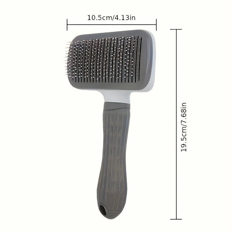 Self-Cleaning Pet Grooming Brush – Ergonomic Deshedding & Massage Comb