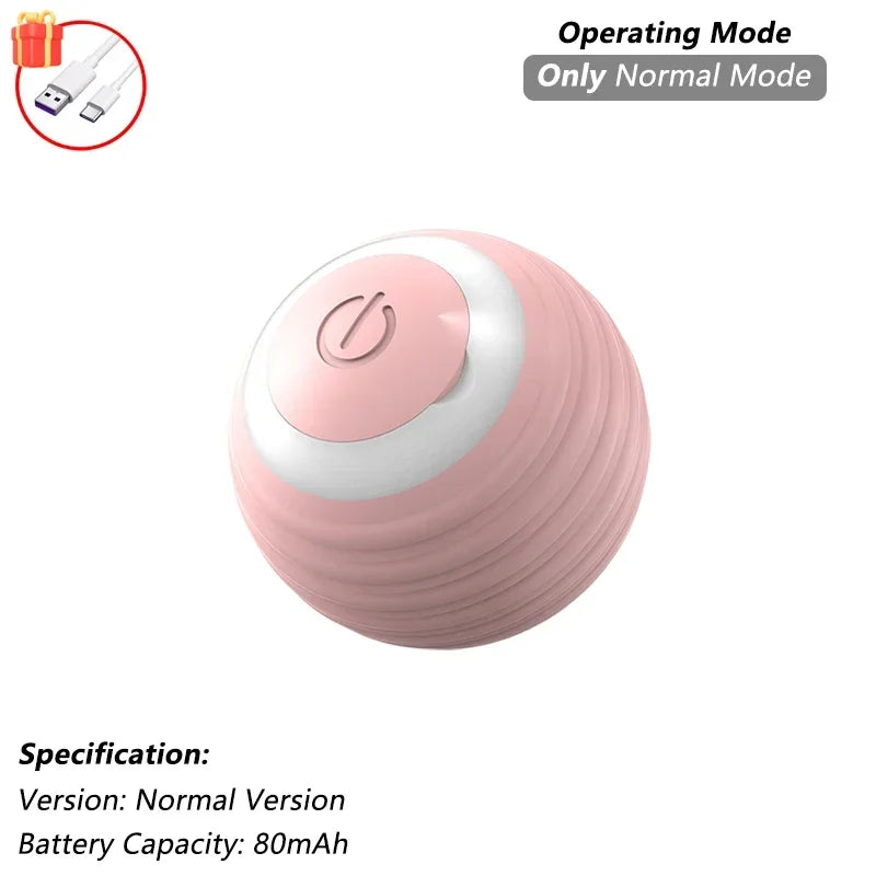 Interactive Rolling Ball Cat Toy with Tail – USB Rechargeable