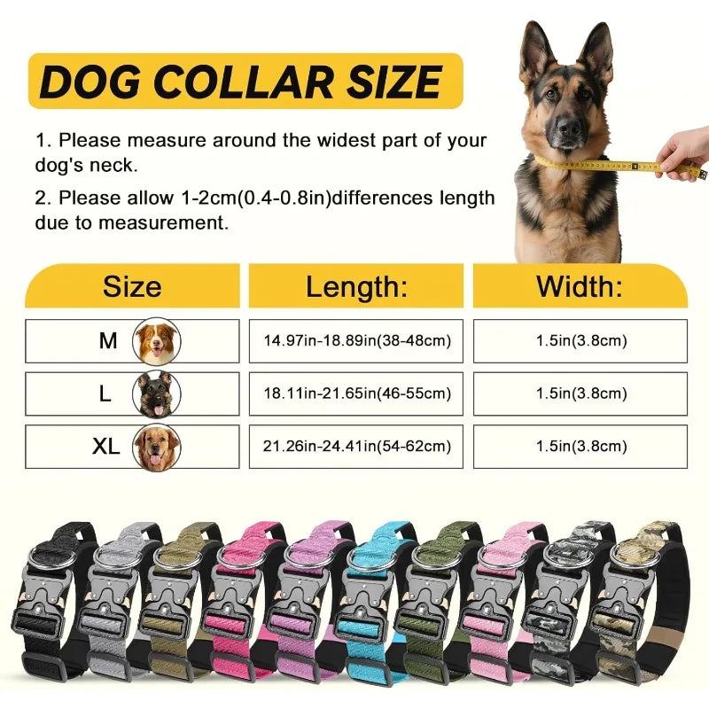 Heavy Duty Wide Dog Collar with Quick Release Buckle – Soft & Adjustable for All Dog Types