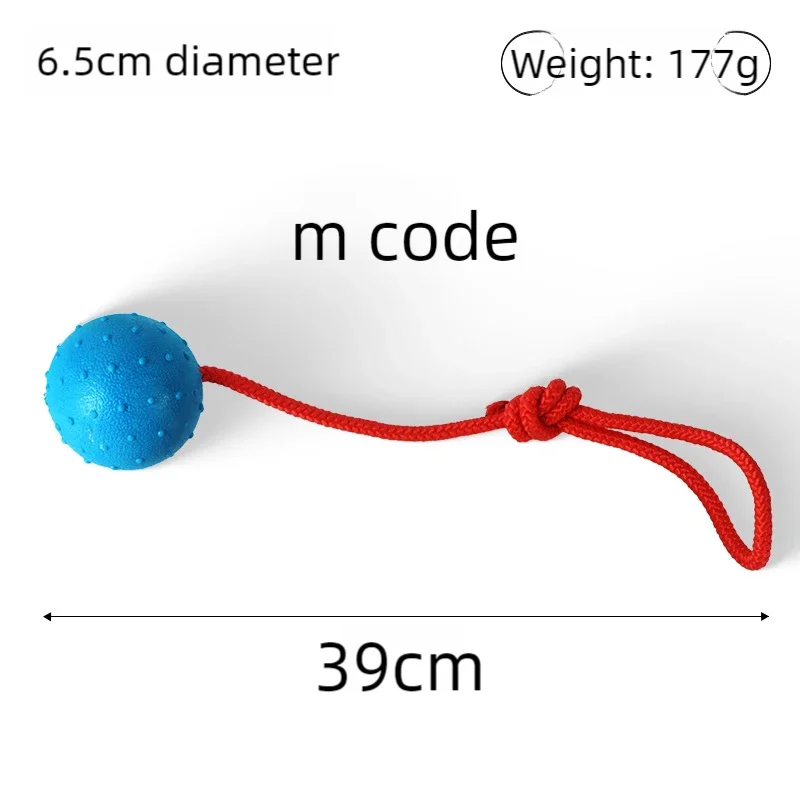 Rubber Rope Ball Dog Chew Toy – Indestructible Molar & Training Toy