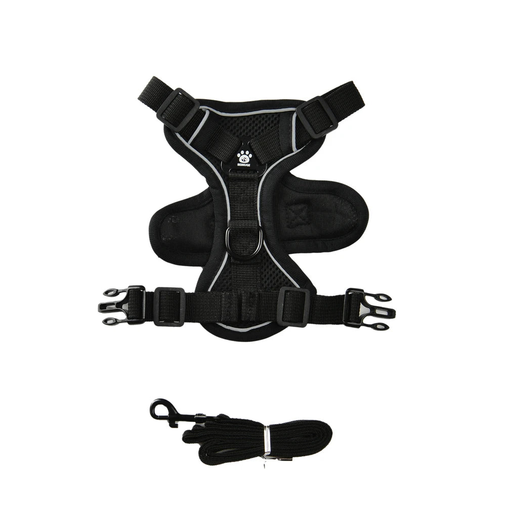 Reflective Dog Harness & Leash Set – Adjustable Vest for Small & Medium Dogs