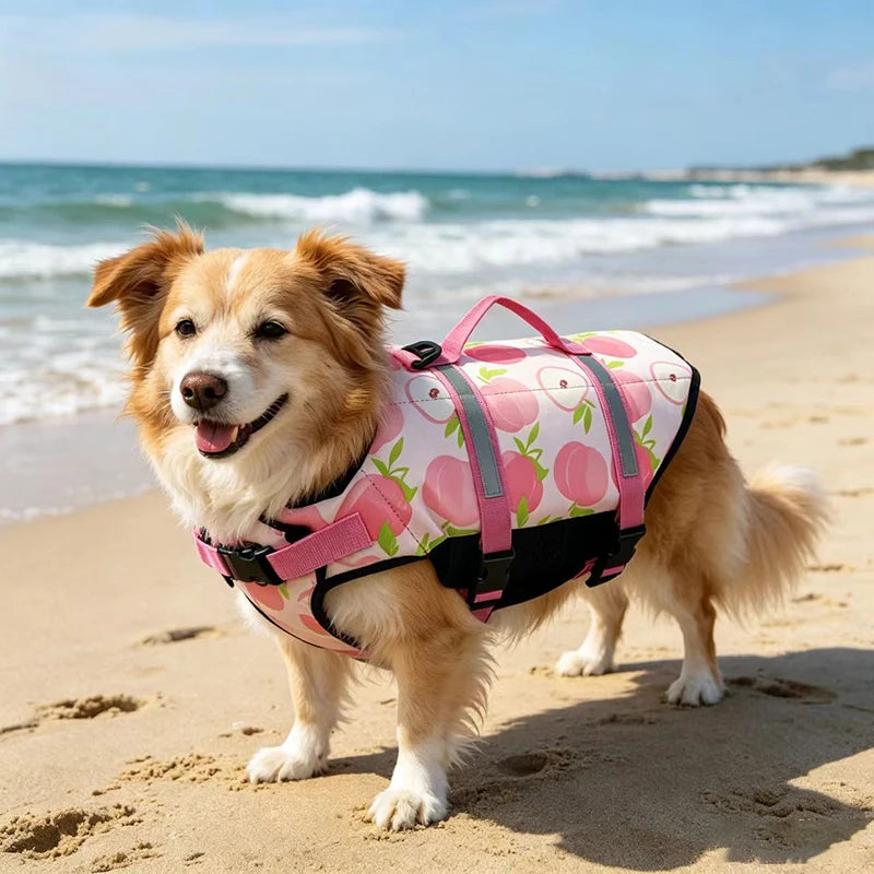 Dog Life Jacket – Reflective Adjustable Safety Vest with Enhanced Buoyancy for Swimming & Boating