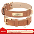 Personalized PU Leather Dog Collar & Leash Set – Free Custom ID Nameplate