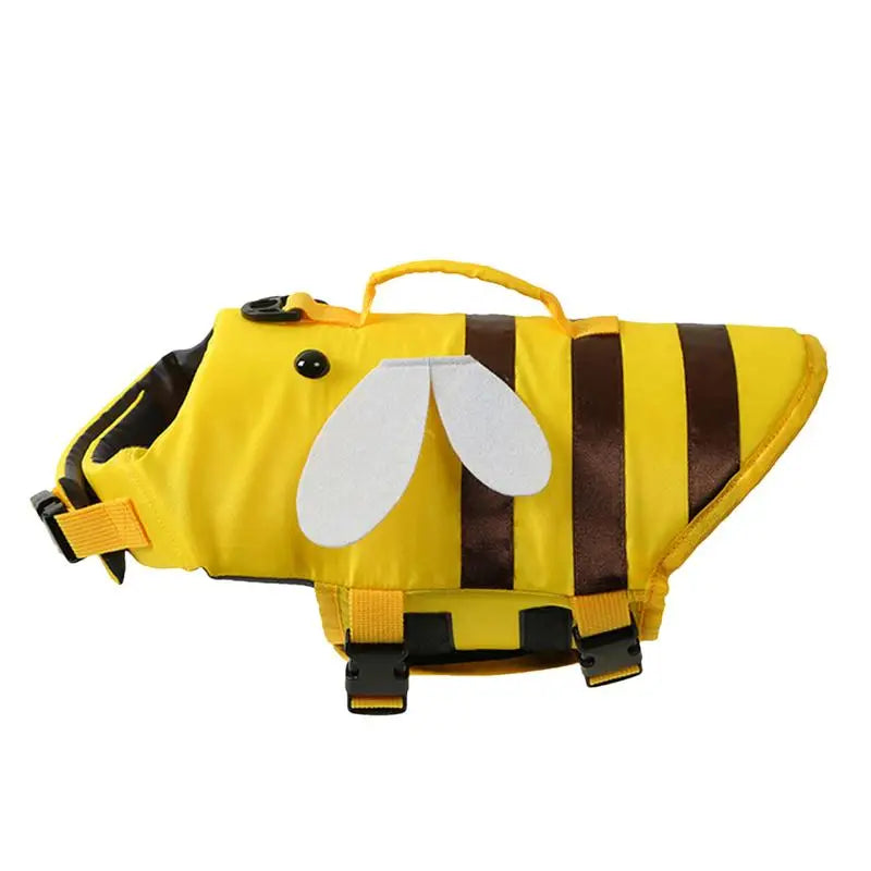 Fashionable Dog Life Vest with Rescue Handle – Bee & Dragonfly Design for Small Dogs