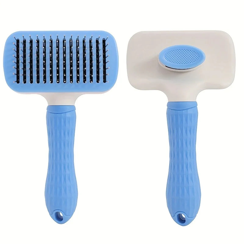 Self-Cleaning Pet Grooming Brush – Ergonomic Deshedding & Massage Comb
