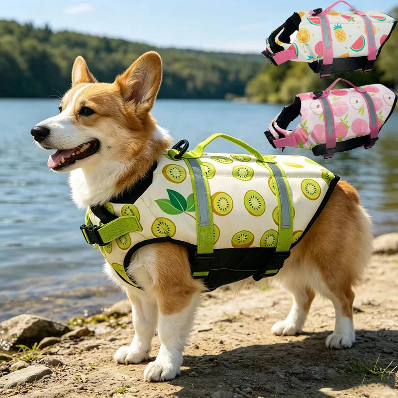 Dog Life Jacket – Reflective Adjustable Safety Vest with Enhanced Buoyancy for Swimming & Boating