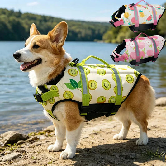 Dog Life Jacket – Reflective Adjustable Safety Vest with Enhanced Buoyancy for Swimming & Boating