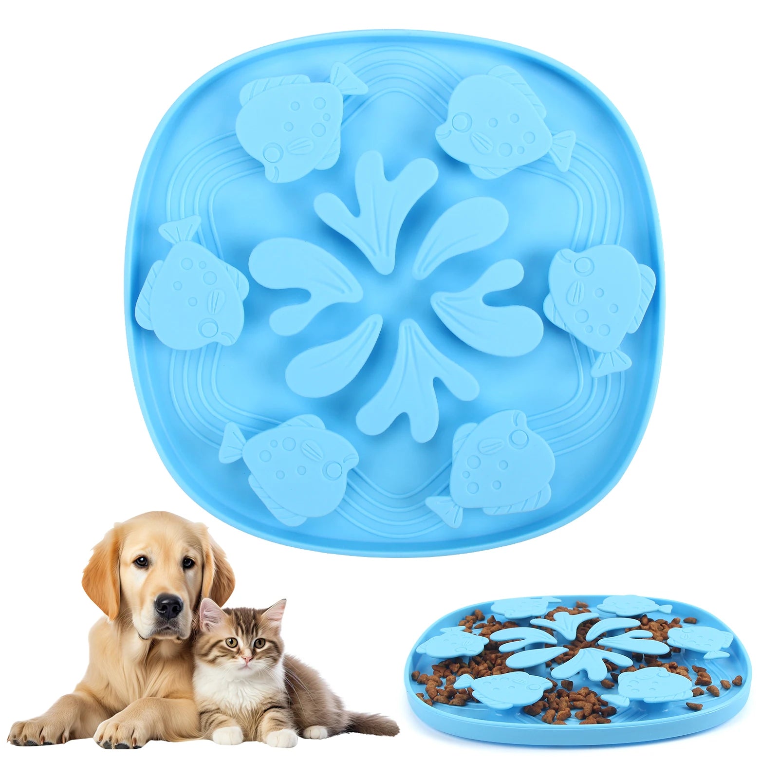 Slow Feeder Lick Bowl with Suction Cup – Choke-Proof Silicone for Dogs & Cats