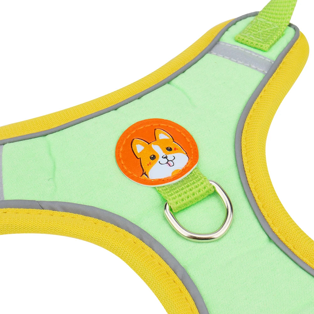 Reflective Dog Harness & Leash Set – Breathable Chest Strap Vest for Walking & Running
