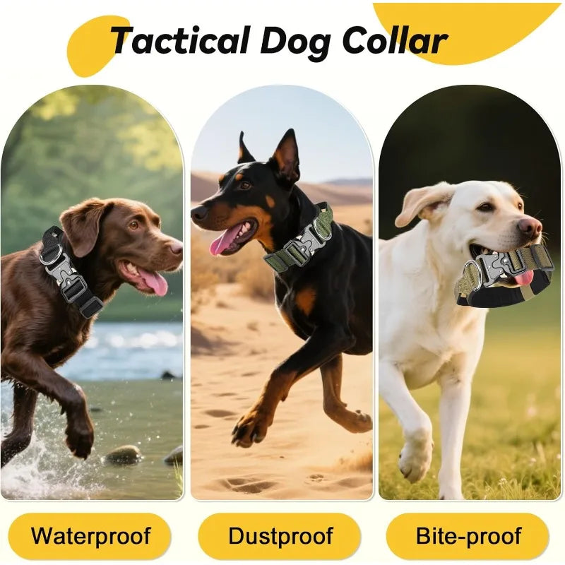 Heavy Duty Wide Dog Collar with Quick Release Buckle – Soft & Adjustable for All Dog Types