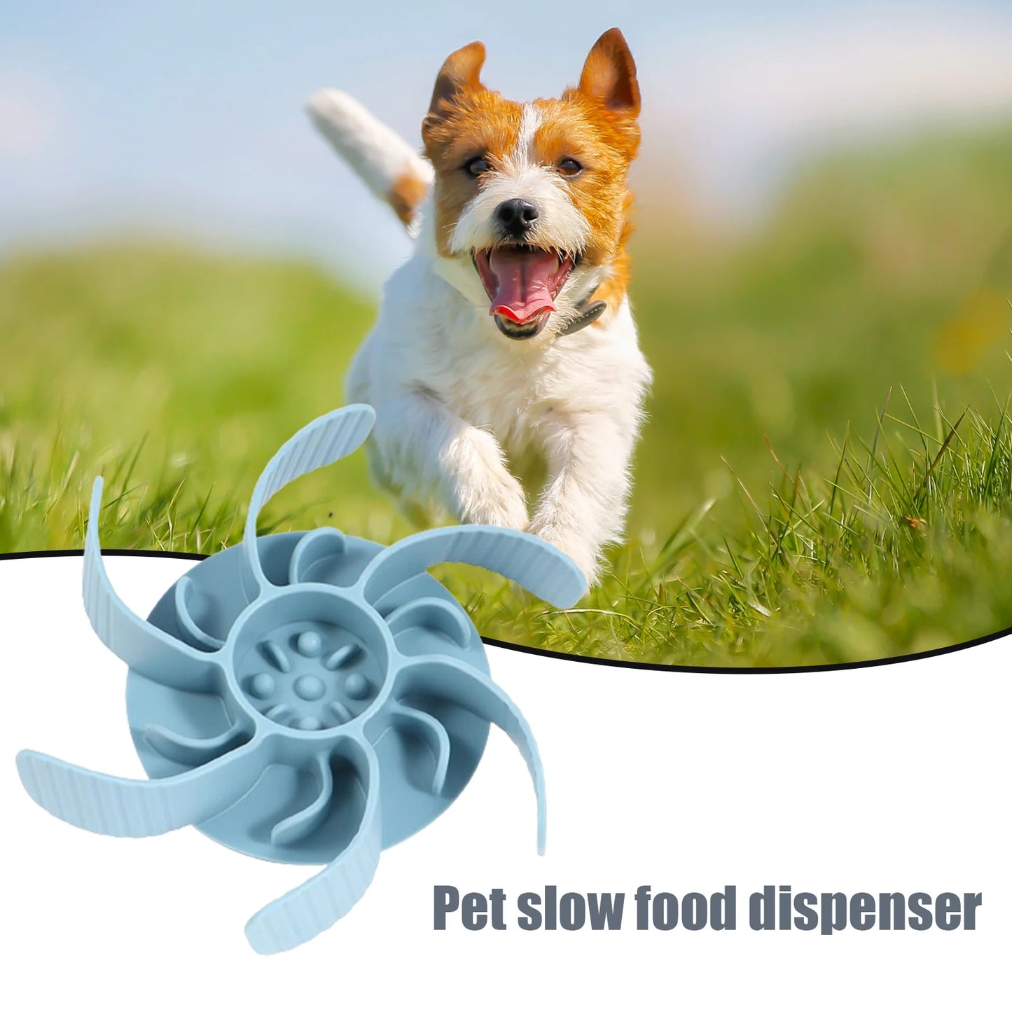 Slow Feeder Dog Bowl Insert – Anti-Choking Spiral Silicone Feeder for All Breeds