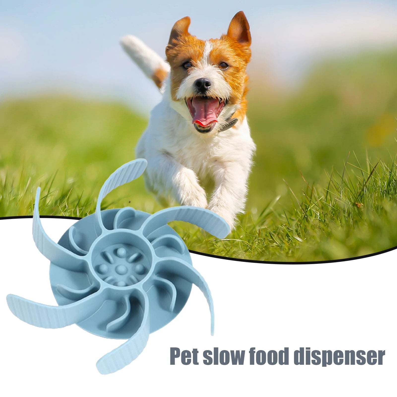 Slow Feeder Dog Bowl Insert – Anti-Choking Spiral Silicone Feeder for All Breeds