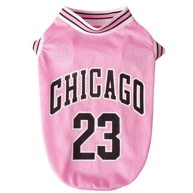 Mesh Breathable Sports Dog Jersey – Basketball T-Shirt for Small & Large Dogs and Cats