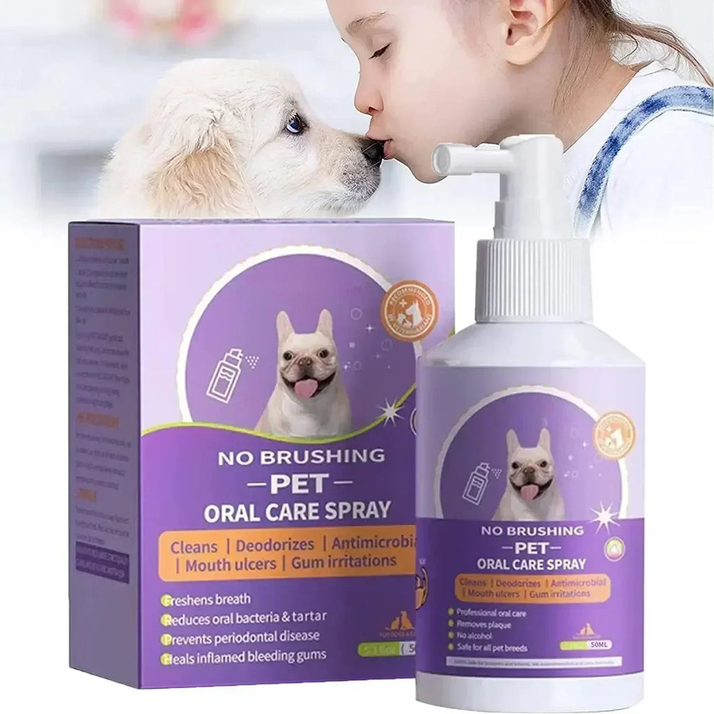 Pet Oral Cleanse Spray – Natural Plant Extract Dental Spray for Dogs & Cats (50ml)