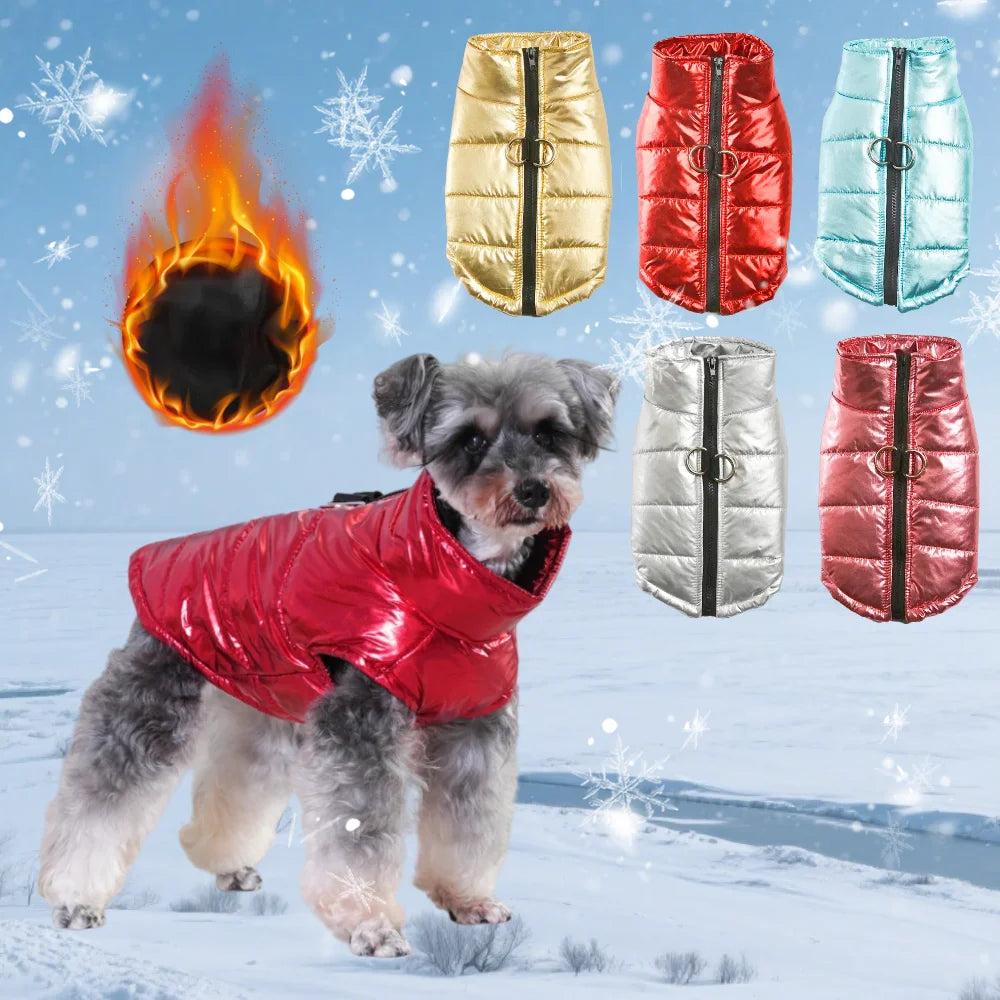 Luxury Waterproof Reflective Winter Dog Vest – Warm Jacket for Small, Medium & Large Dogs