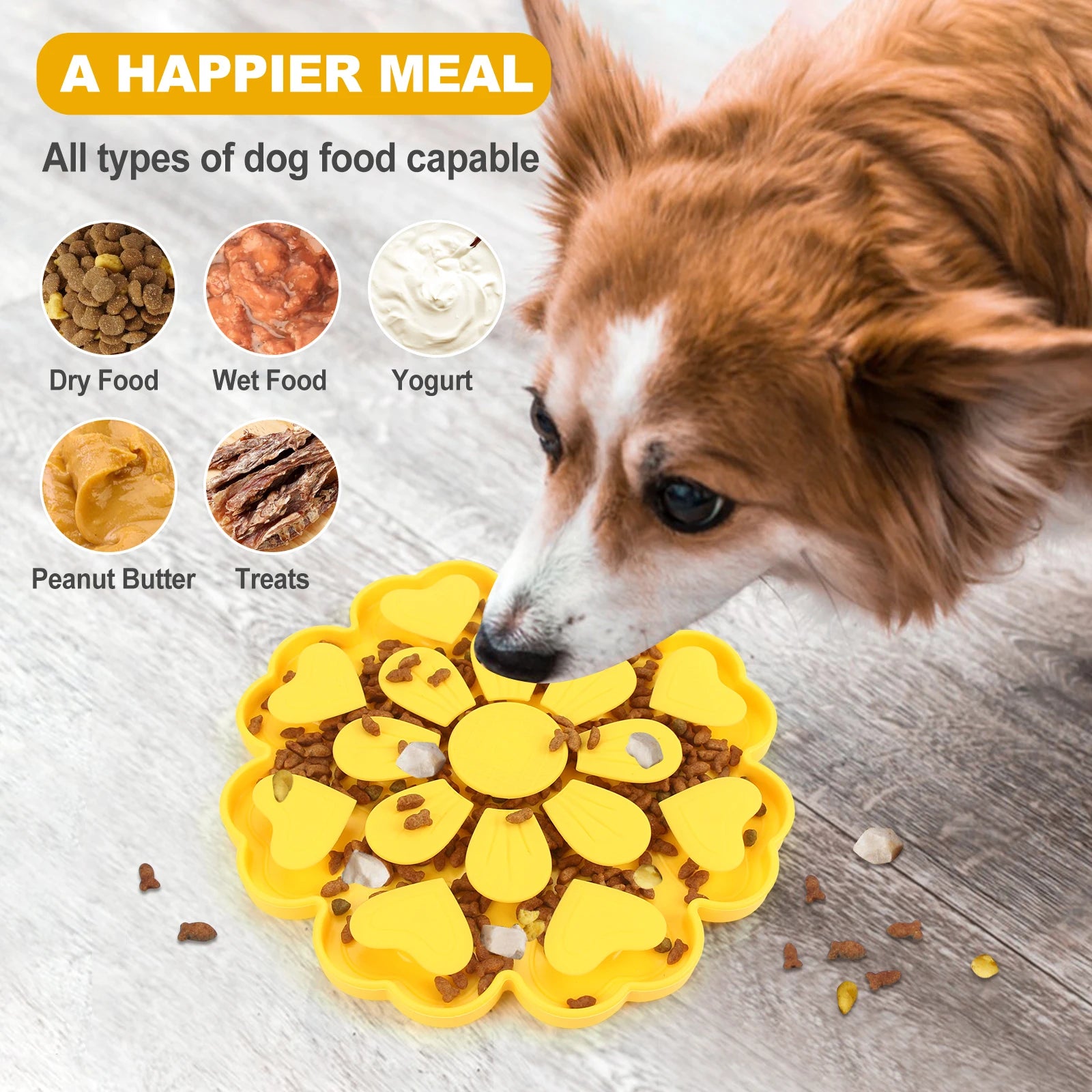 Slow Feeder Lick Bowl with Suction Cup – Choke-Proof Silicone for Dogs & Cats
