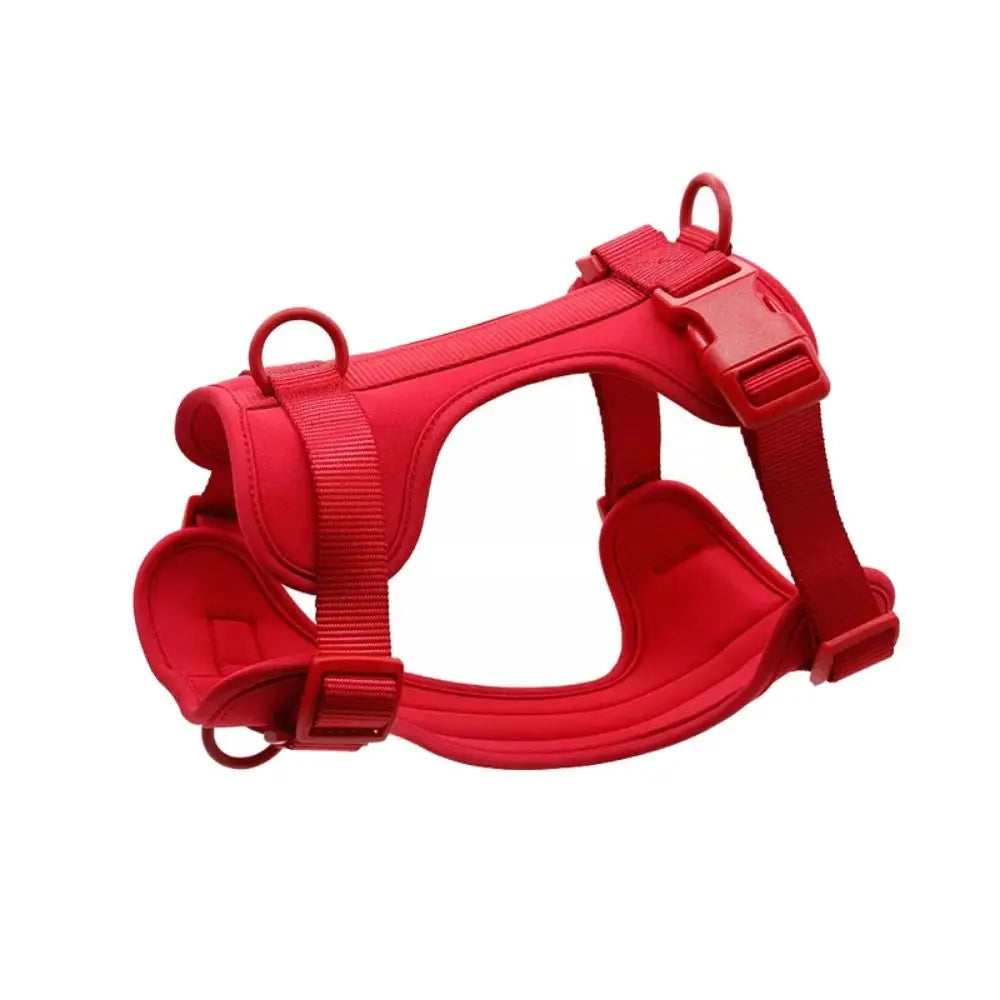 Candy Color Reflective Dog Harness Vest – Adjustable PVC Chest Strap for Outdoor Walking