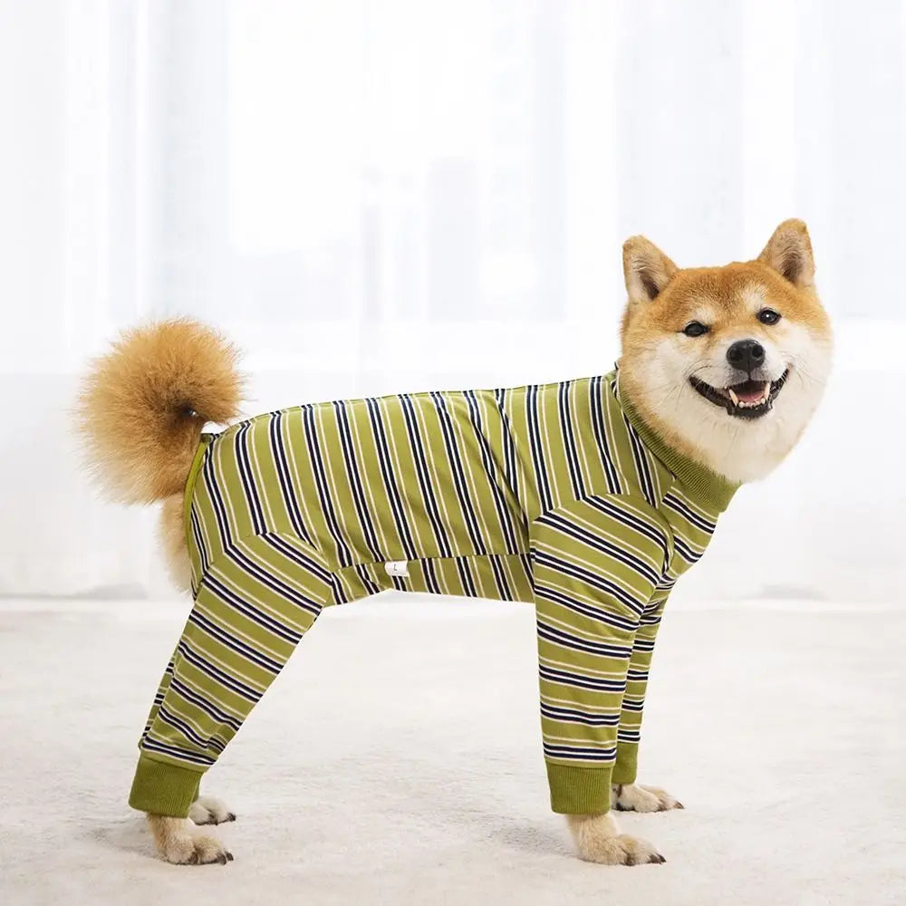 Classic Stripe Four-Legged Dog Pajamas