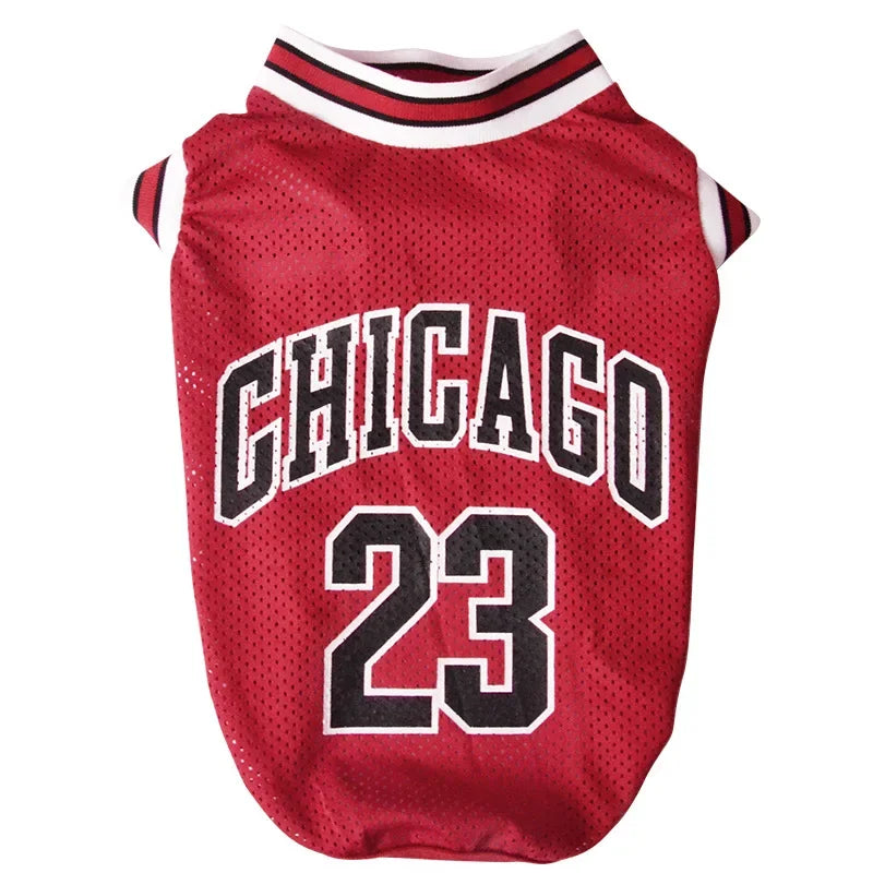 Mesh Breathable Sports Dog Jersey – Basketball T-Shirt for Small & Large Dogs and Cats