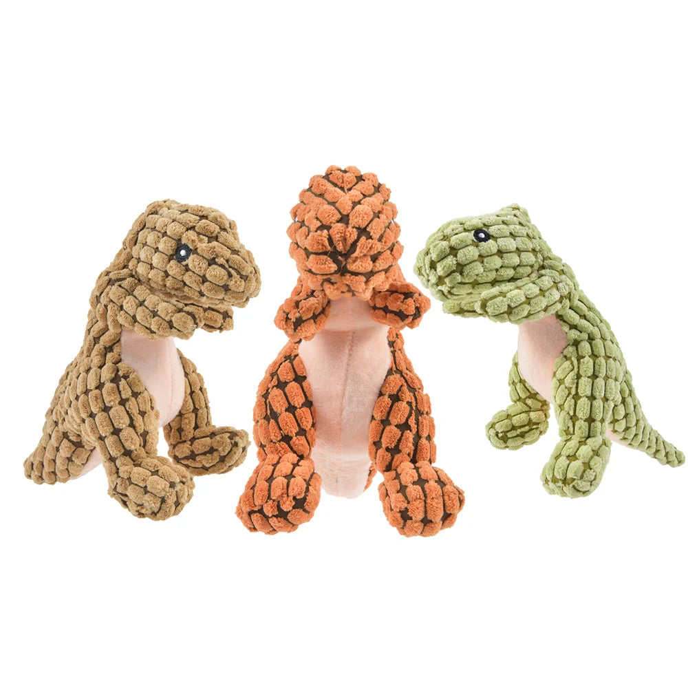 Plush Dinosaur & Animal Dog Toy – Interactive Chew Toy for Small Dogs & Cats