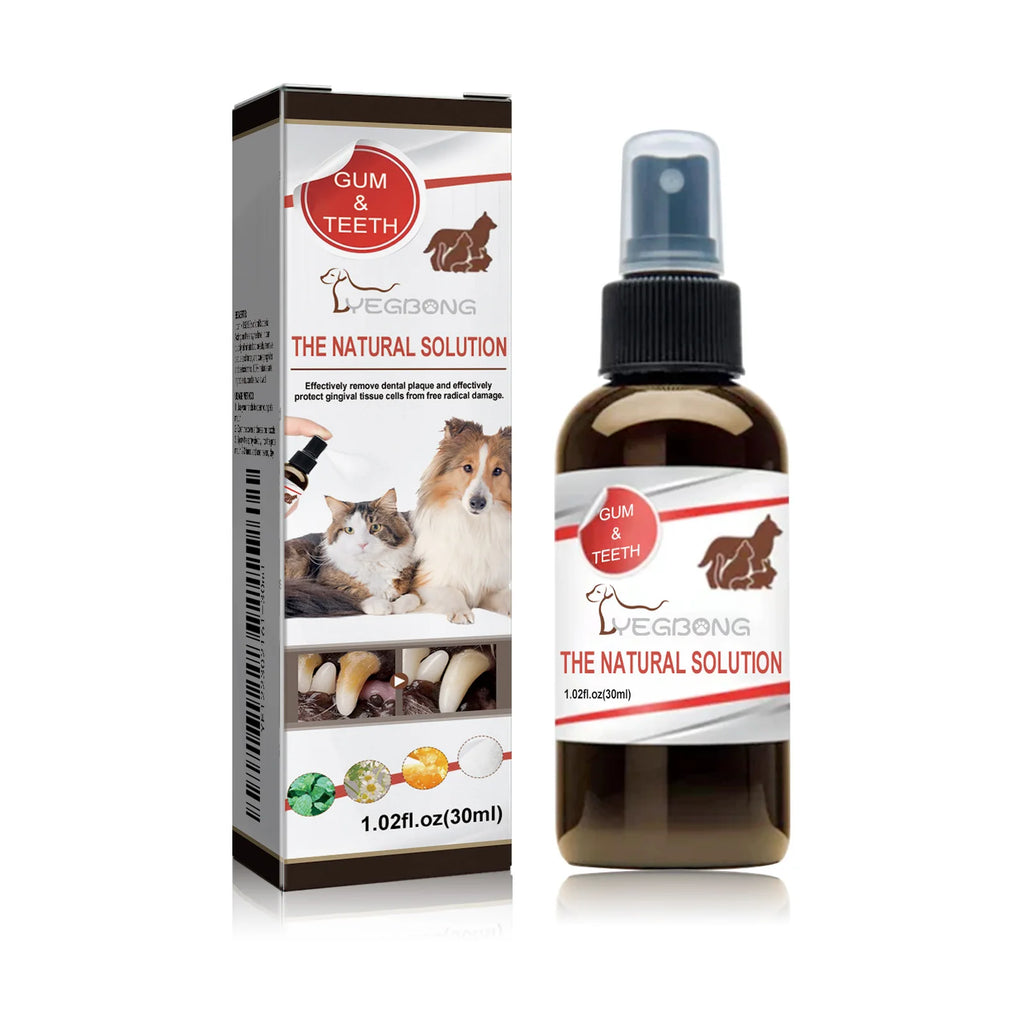 Pet Tooth Cleaning & Deodorizing Spray – Fresh Breath Dental Care for Dogs & Cats (30ml)
