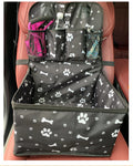 Foldable Dog Car Seat Basket with Storage Pockets – Small to Medium Dogs