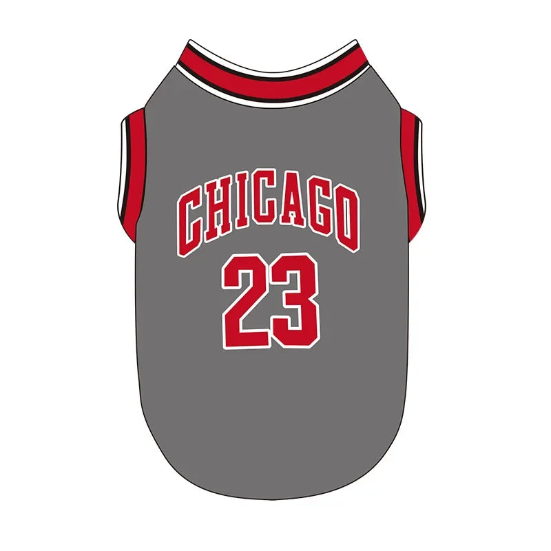 Mesh Breathable Sports Dog Jersey – Basketball T-Shirt for Small & Large Dogs and Cats