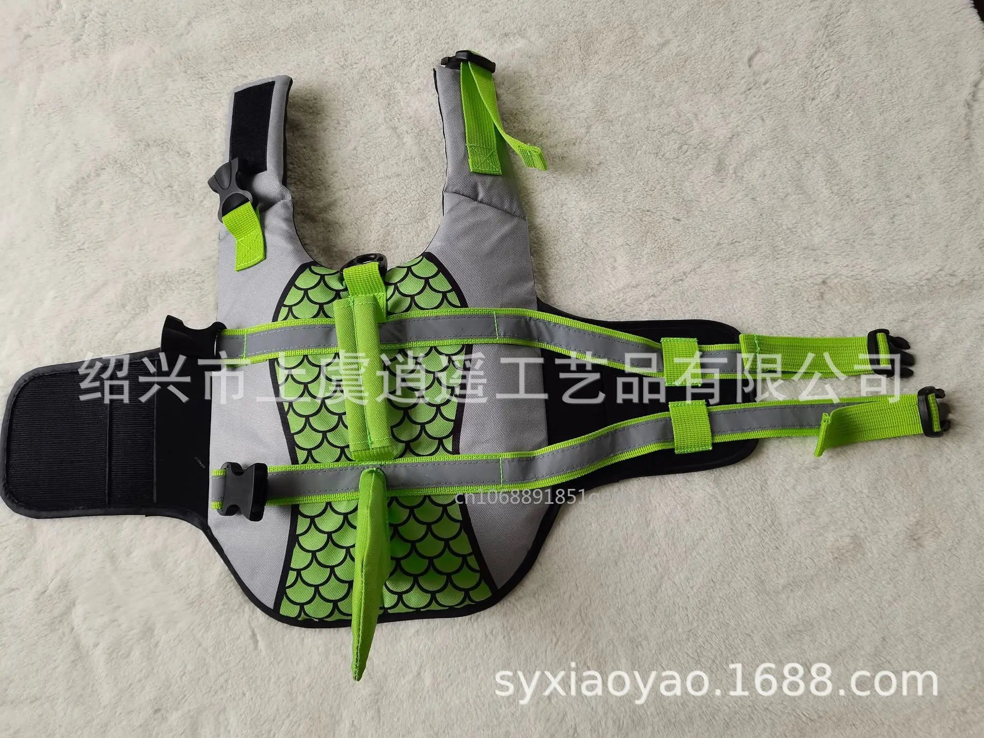 Dog Shark Life Jacket – Ripstop Floating Vest with Rescue Handle for Swimming & Boating