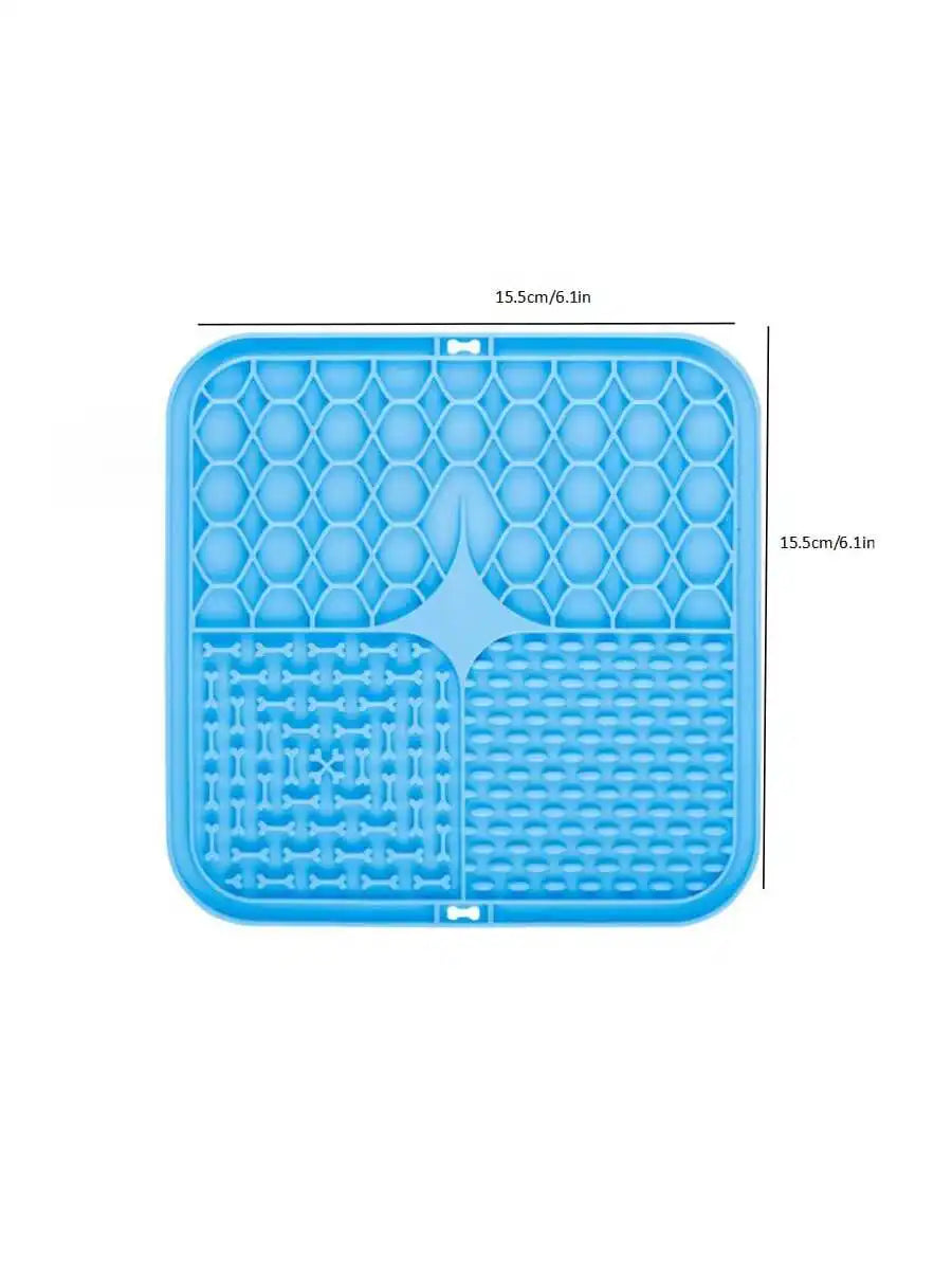 Pet Licking Tray Slow Feeder Mat – Anti-Choking Silicone Feeding Pad for Dogs & Cats