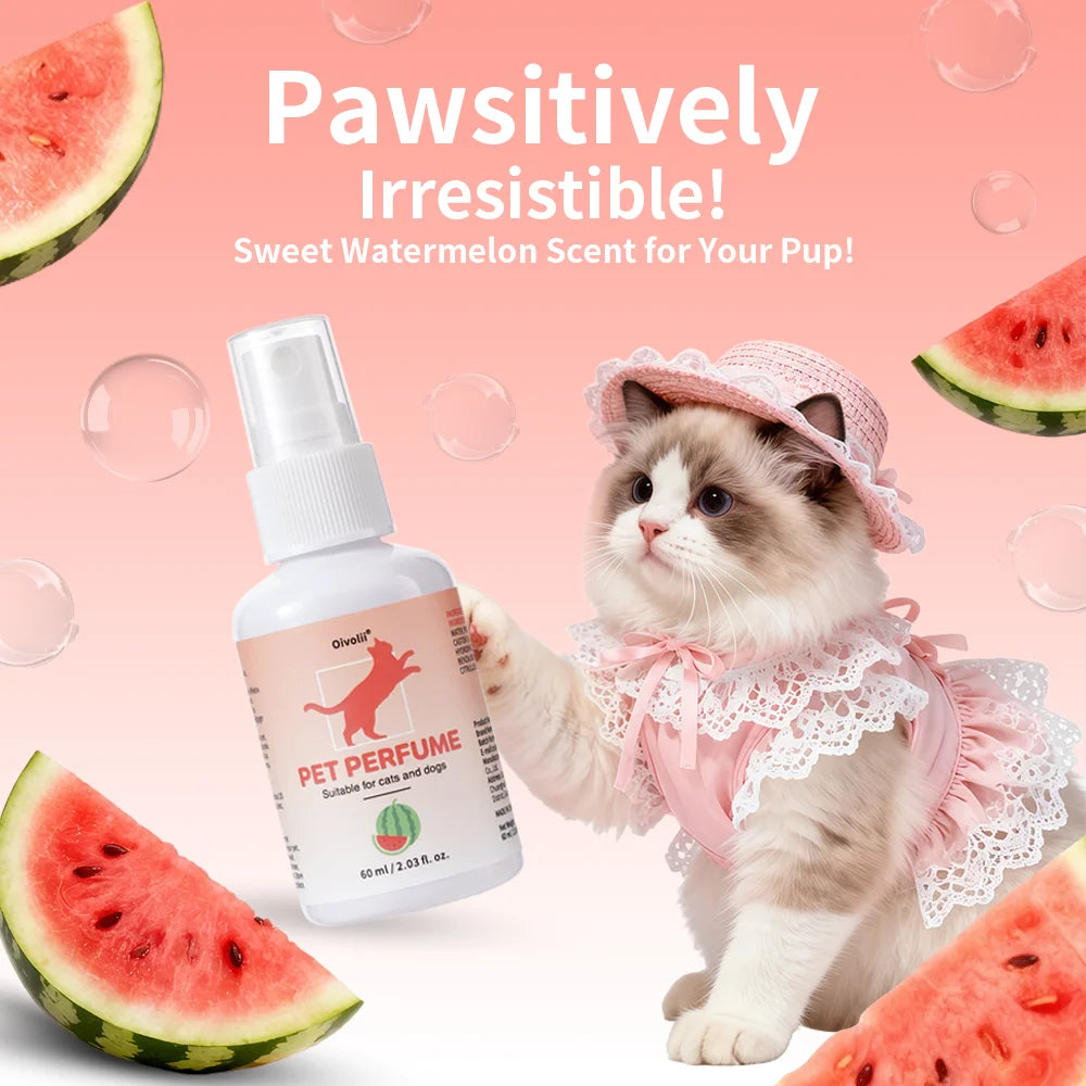 Pet Deodorizing & Fragrance Spray – Long-Lasting Body Odor Eliminator for Dogs & Cats (60ml)