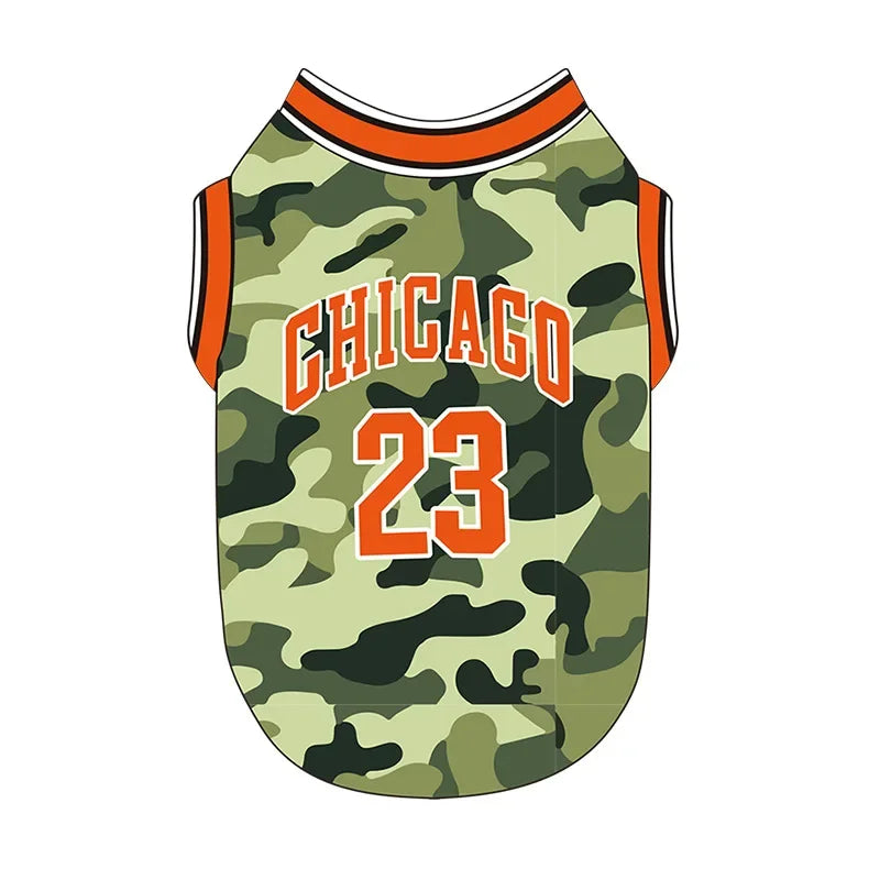 Mesh Breathable Sports Dog Jersey – Basketball T-Shirt for Small & Large Dogs and Cats