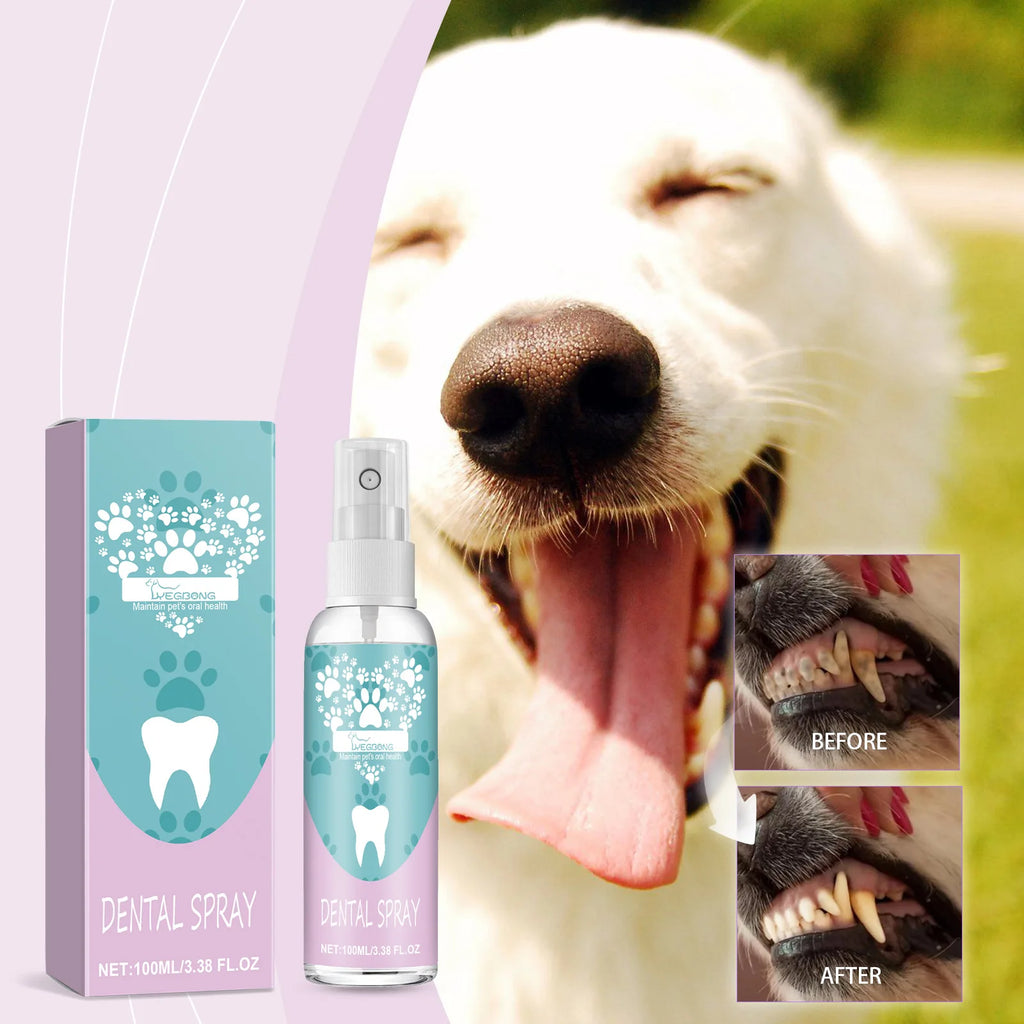 Pet Oral Care Spray for Dogs & Cats – Fresh Breath & Deep Teeth Cleaning (100ml)