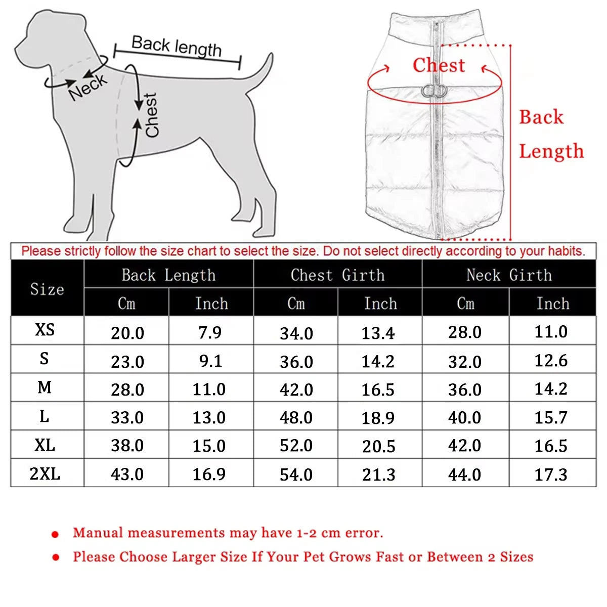 Luxury Waterproof Reflective Winter Dog Vest – Warm Jacket for Small, Medium & Large Dogs