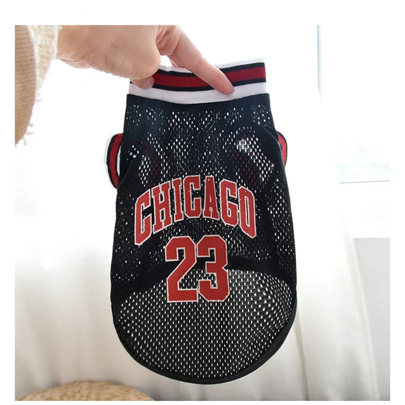 Mesh Breathable Sports Dog Jersey – Basketball T-Shirt for Small & Large Dogs and Cats