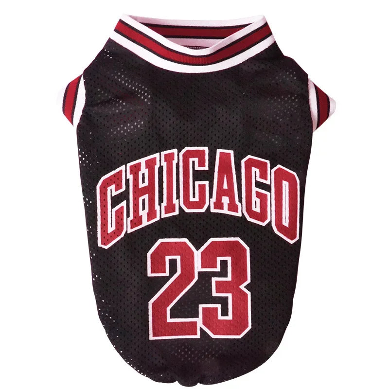 Mesh Breathable Sports Dog Jersey – Basketball T-Shirt for Small & Large Dogs and Cats