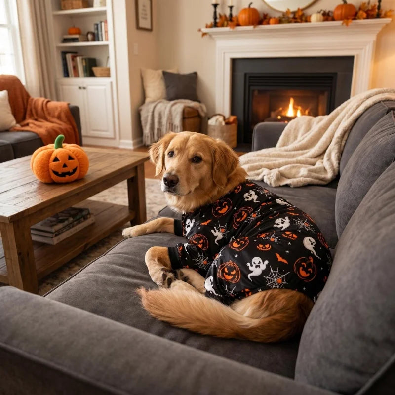 Pumpkin & Ghost Halloween Dog Pajamas