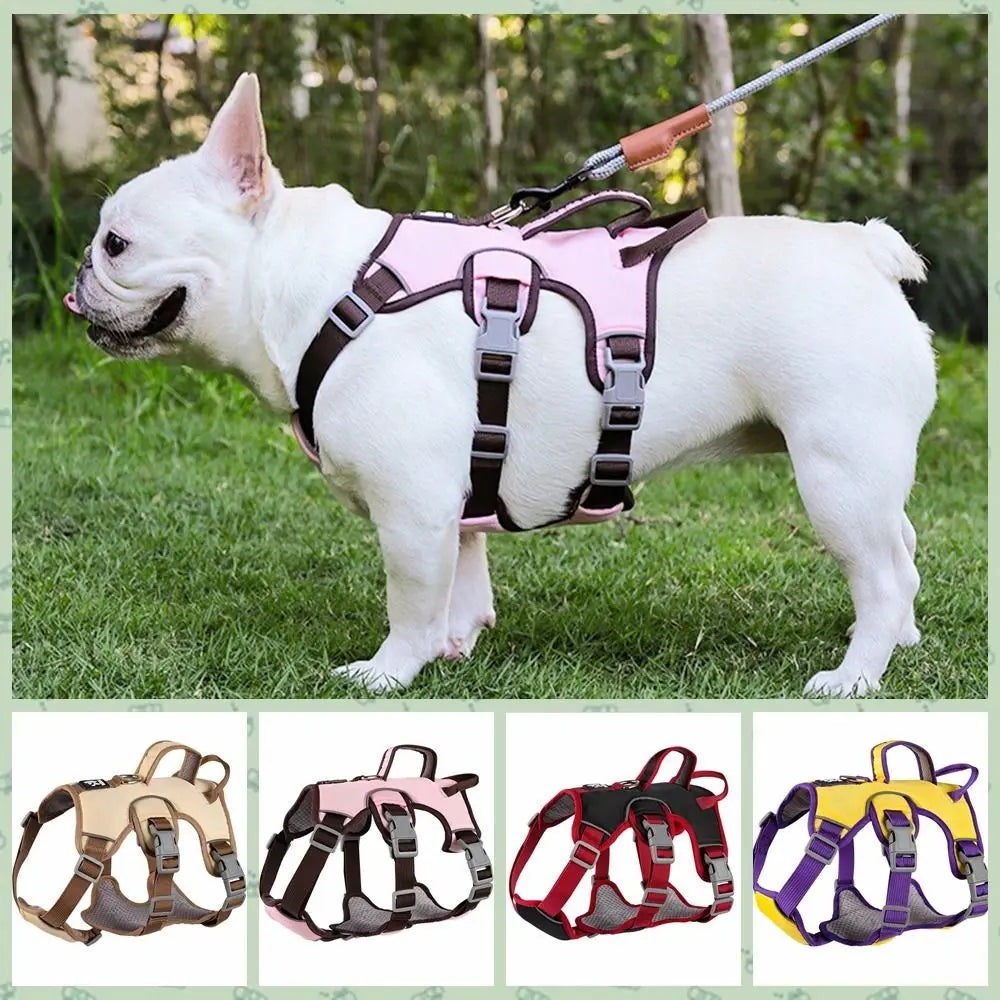 Reflective Oxford Dog Harness Vest with Handle – Adjustable, Breathable & Escape-Proof