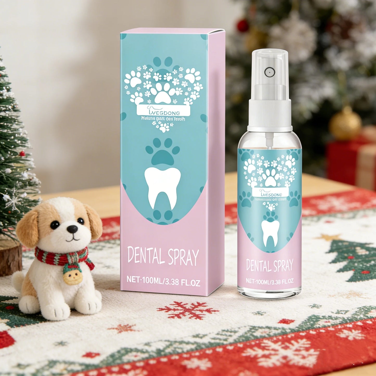 Pet Oral Care Spray for Dogs & Cats – Fresh Breath & Deep Teeth Cleaning (100ml)