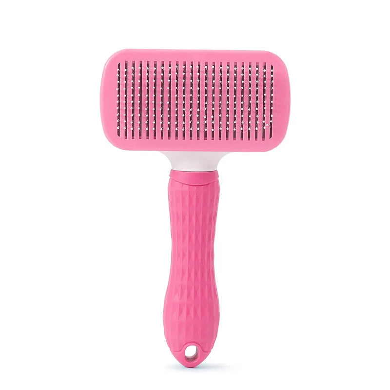 Self-Cleaning Pet Grooming Brush – Ergonomic Deshedding & Massage Comb