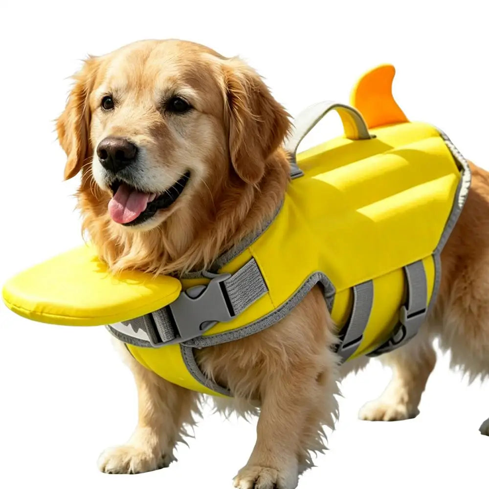 Dog Swim Vest with Rescue Handle – High Buoyancy Life Jacket for Small & Medium Dogs