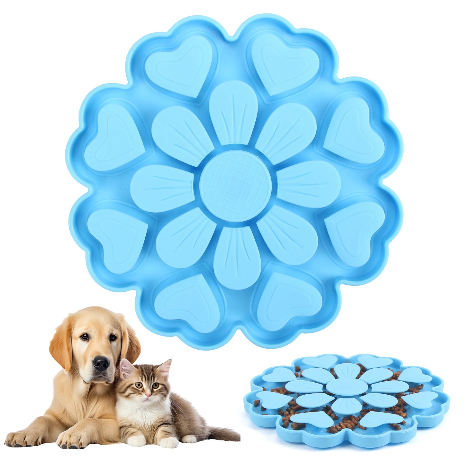 Slow Feeder Lick Bowl with Suction Cup – Choke-Proof Silicone for Dogs & Cats