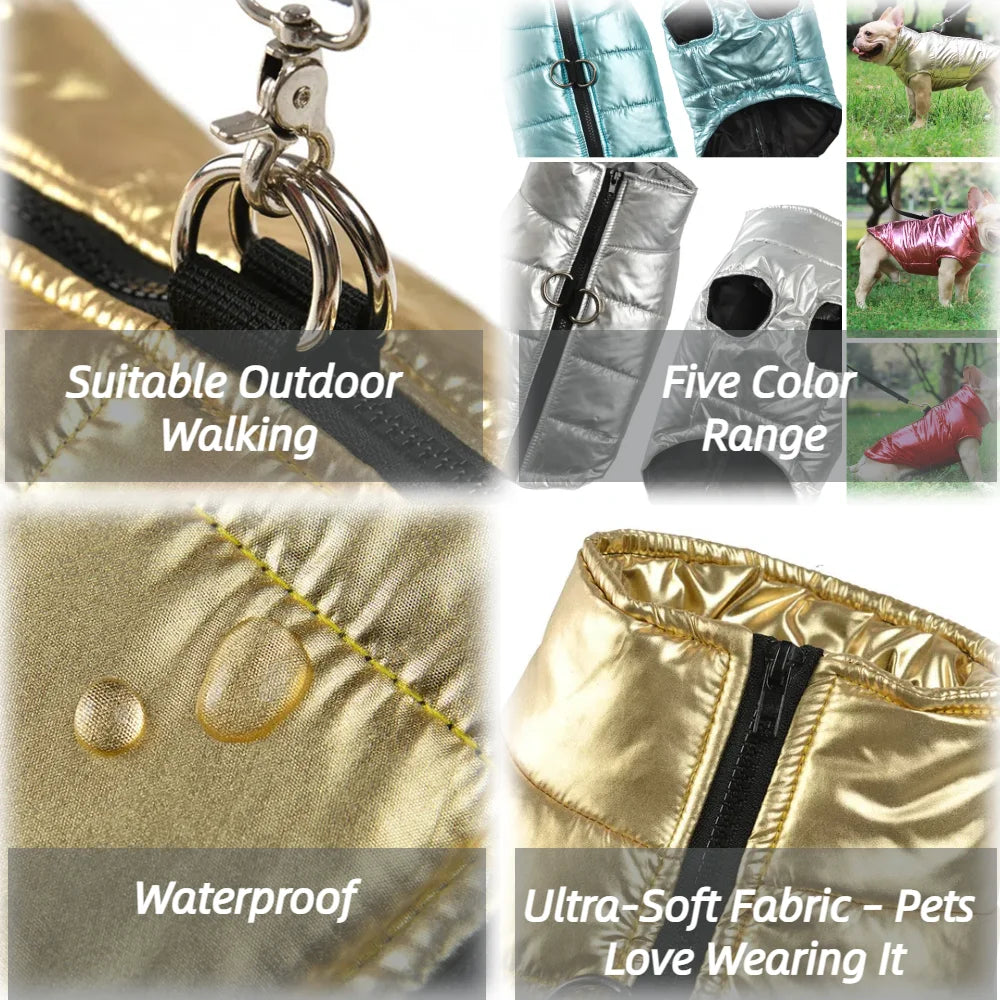 Luxury Waterproof Reflective Winter Dog Vest – Warm Jacket for Small, Medium & Large Dogs