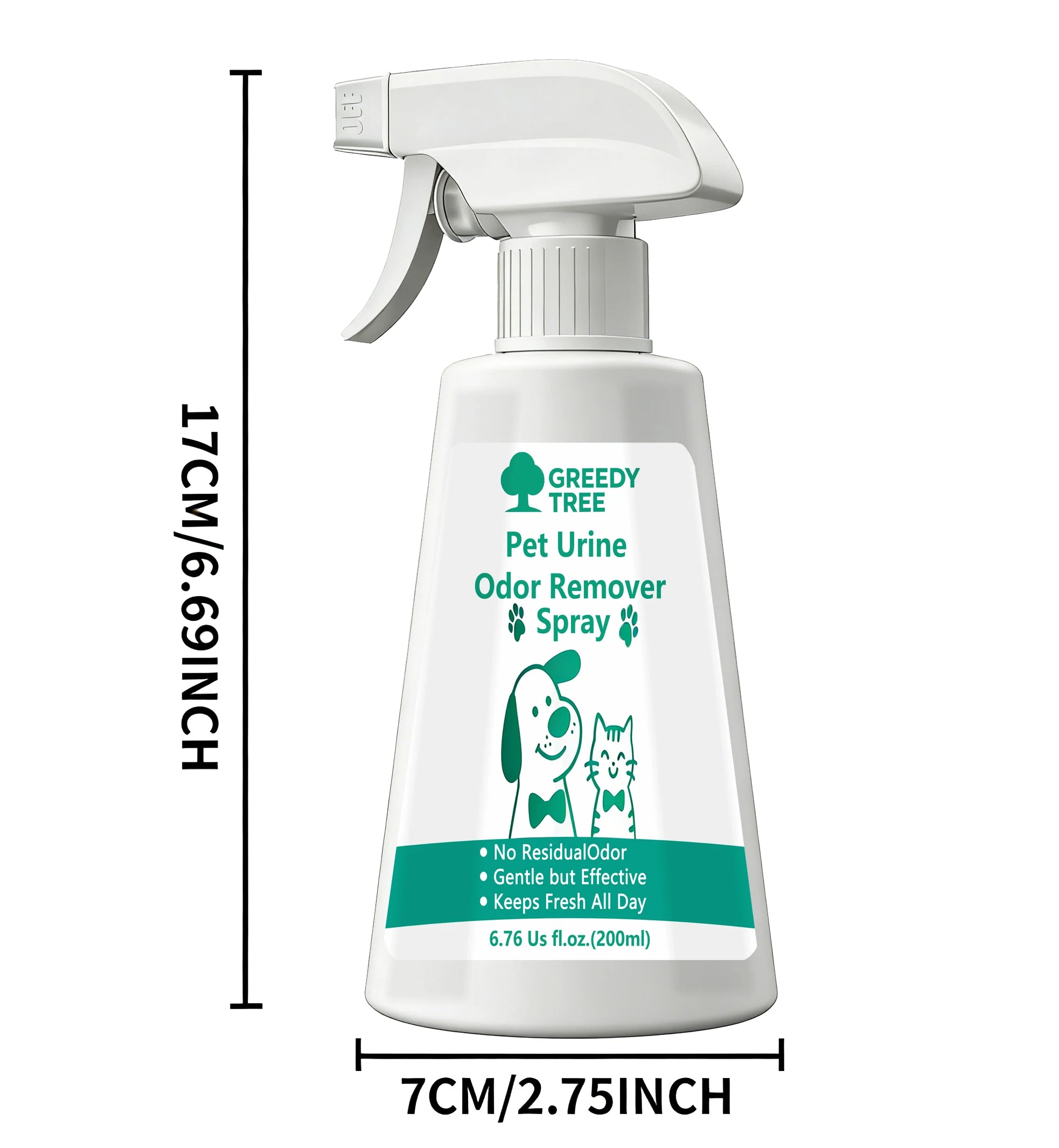 Pet Urine Odor Remover Spray – No-Residue All-Day Fresh Deodorizer for Dogs & Cats (200ml)