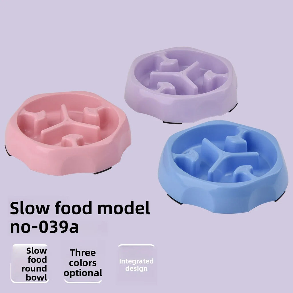Anti-Choking Slow Food Bowl for Dogs & Cats – Anti-Slip PP Feeder