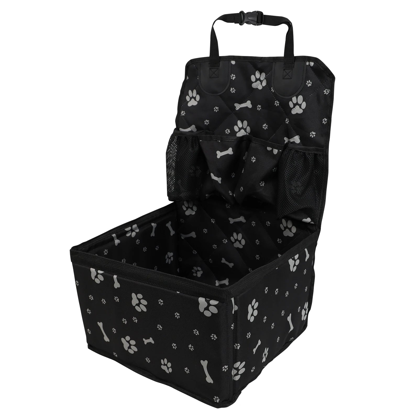 Dog Car Seat with Storage Pockets & Safety Fence – Small to Medium Dogs